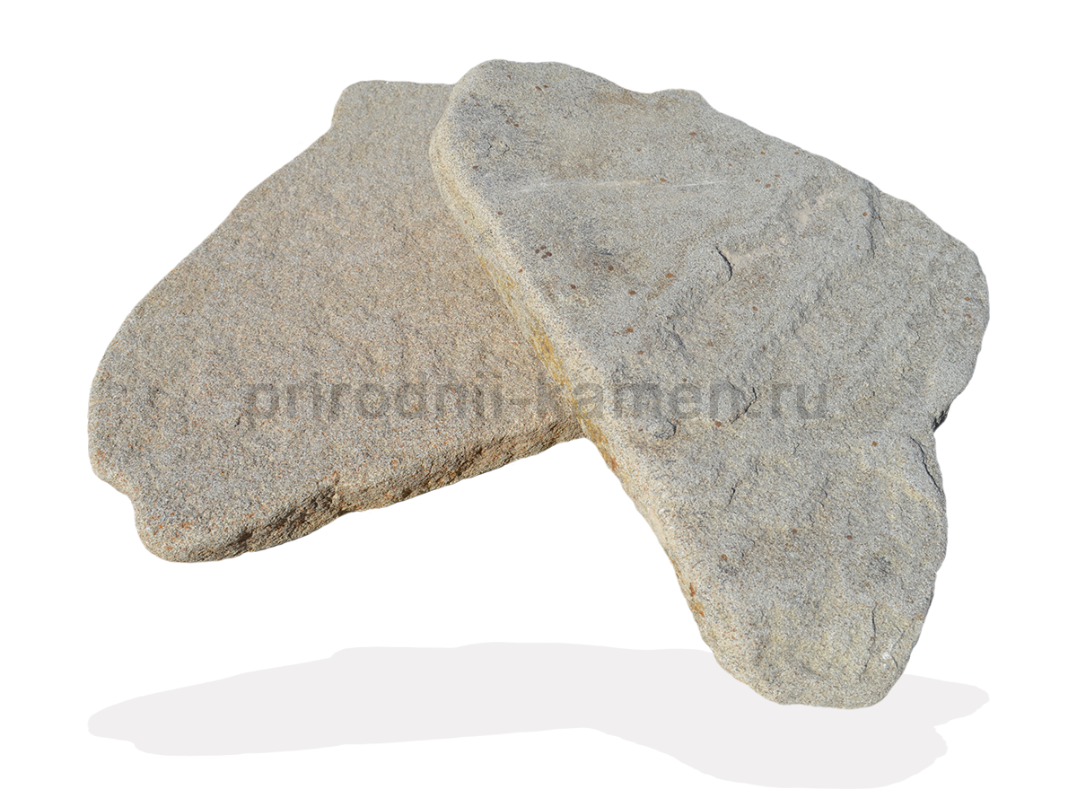 Серо белый галтованный песчаник 2 см